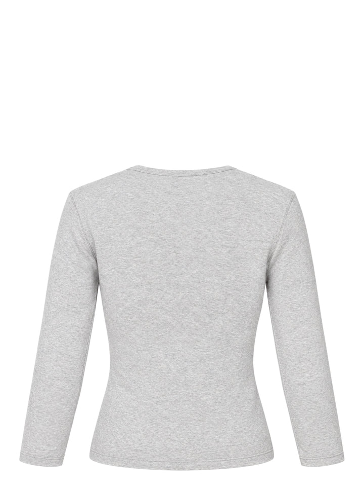 GLOWNY Long Sleeve Button Tee - view 2