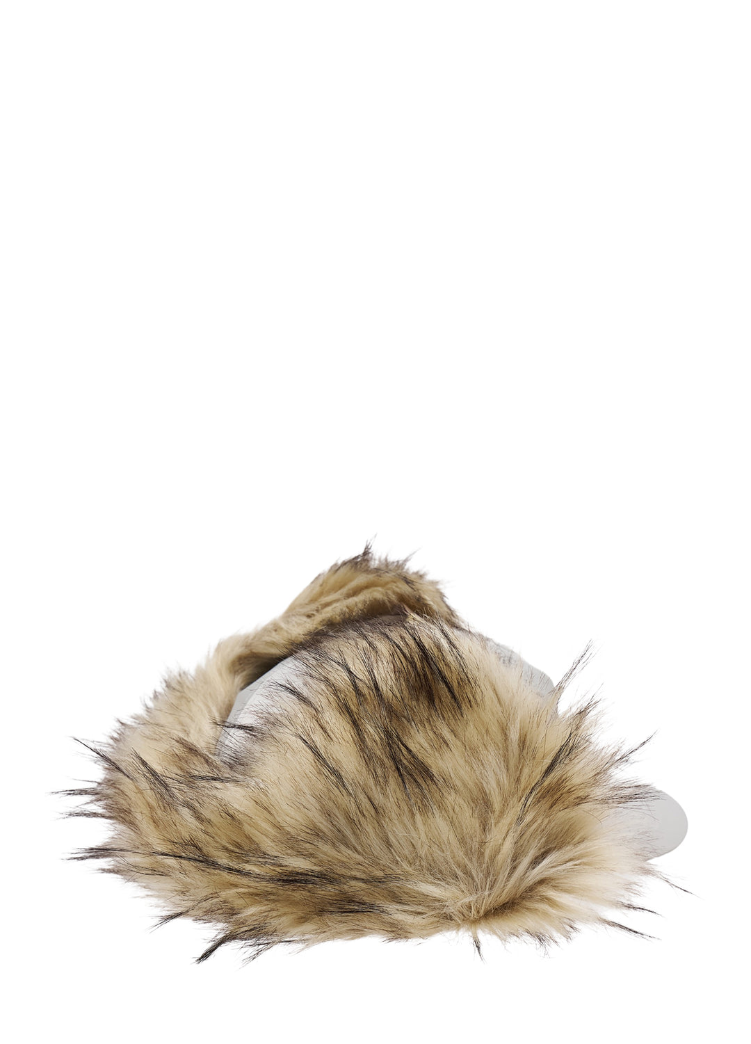 Open YY x Helinox pale grey cap with faux fur ear flaps and tonal embroidered diamond and YY logo on the front - view 2