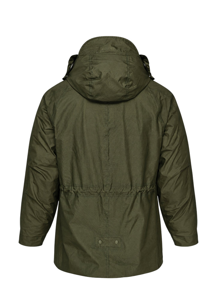 C.P. Company olive green ripstop hooded jacket with quilted inner layer, drawcord waist and chest Windstopper label - view 4