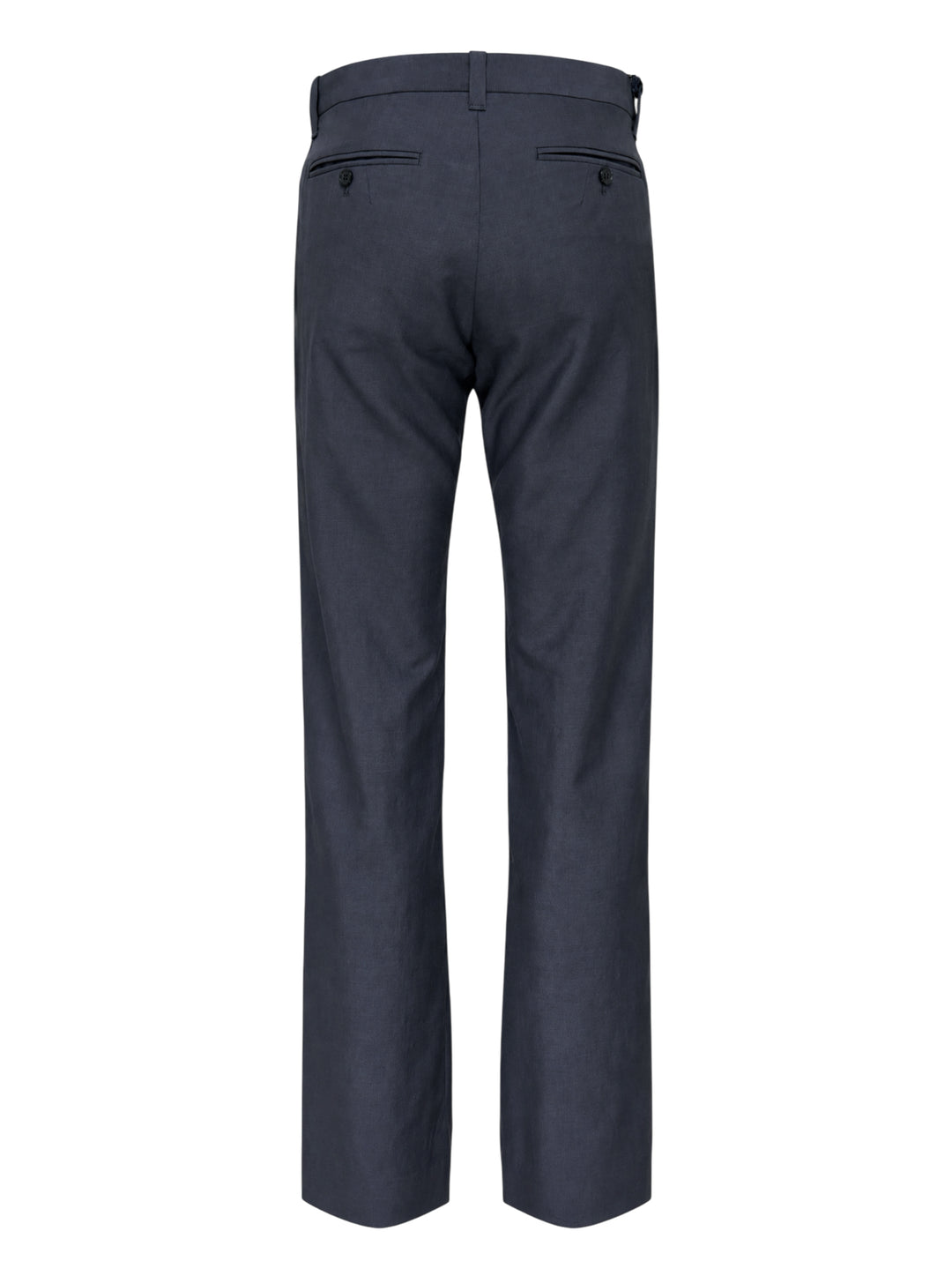 Prada light mohair trousers in dark charcoal navy with straight leg, belt loops and concealed fly, shown from the front - view 2