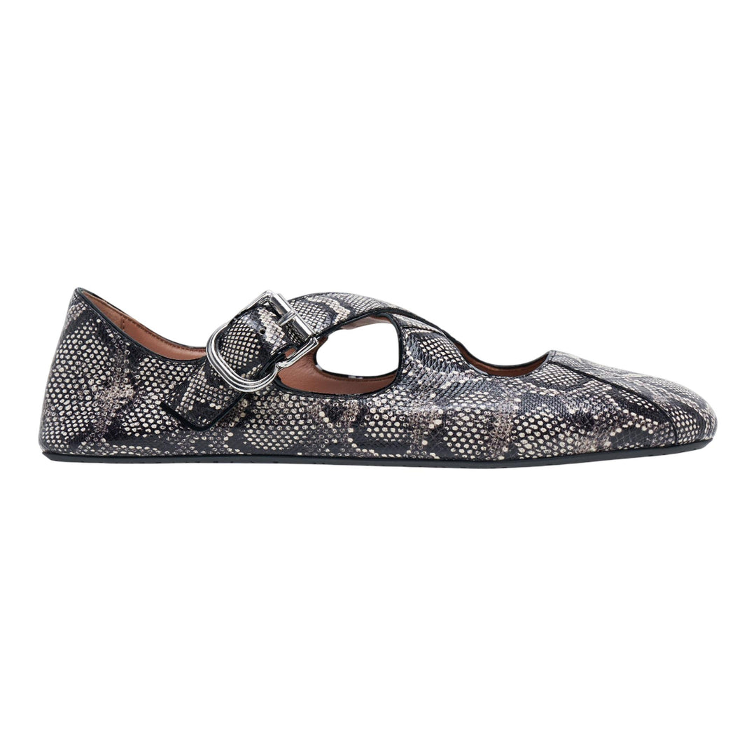 Club21 - ALAIA - Ballet Flats Karung Snakeskin - FLAT SHOES - Animal Print