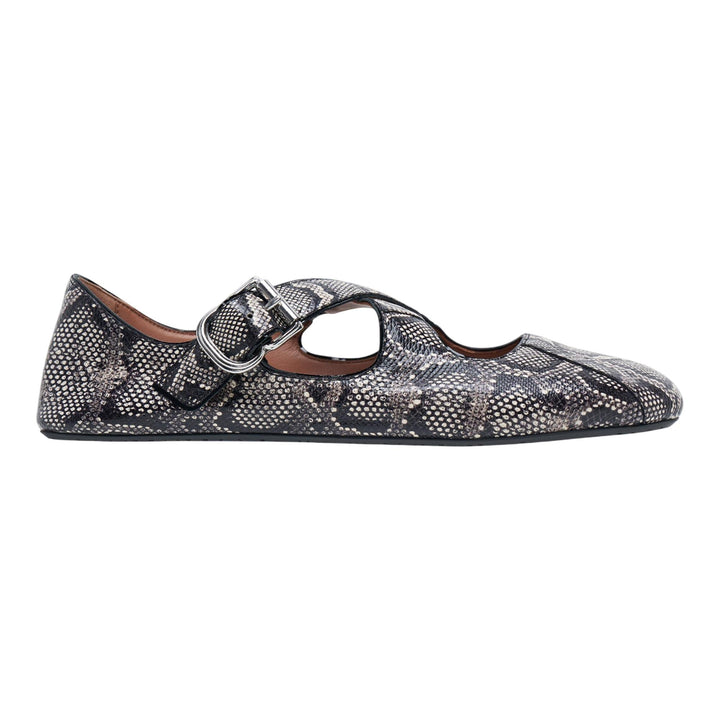 Club21 - ALAIA - Ballet Flats Karung Snakeskin - FLAT SHOES - Animal Print