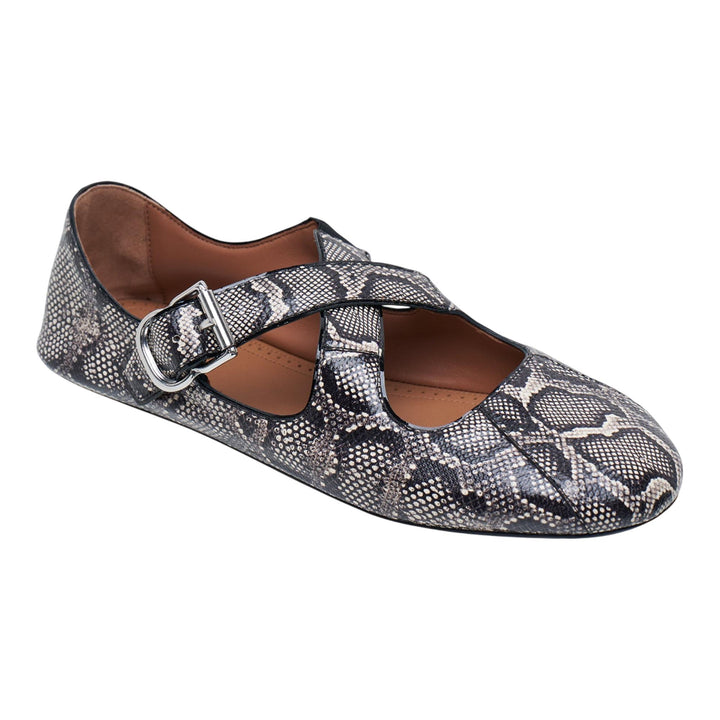 Club21 - ALAIA - Ballet Flats Karung Snakeskin - FLAT SHOES - Animal Print