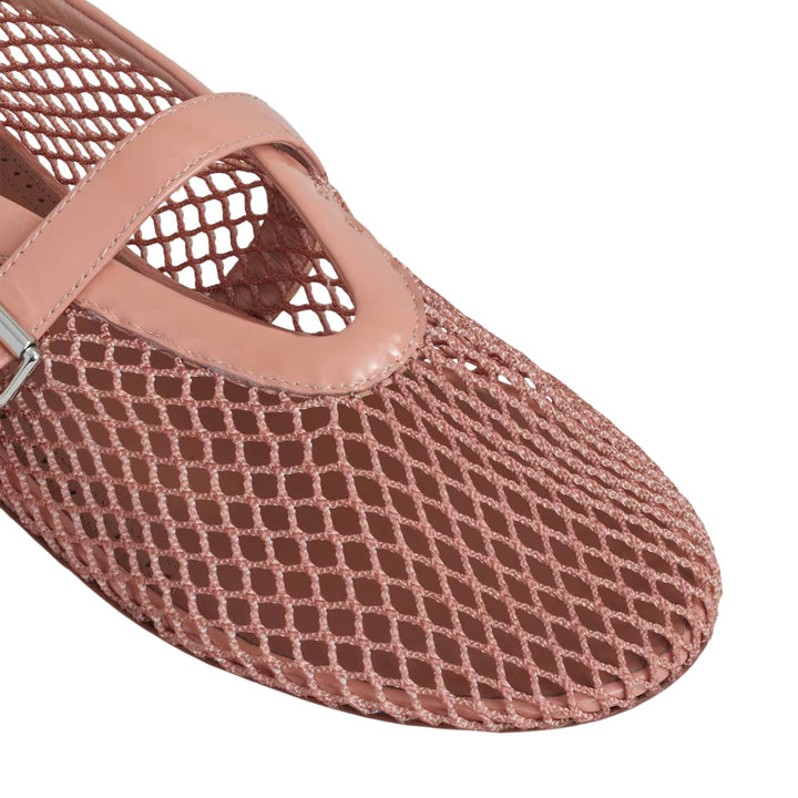 Club21 - ALAIA - Ballet Flats Mesh Patent Leather - FLAT SHOES - Peach