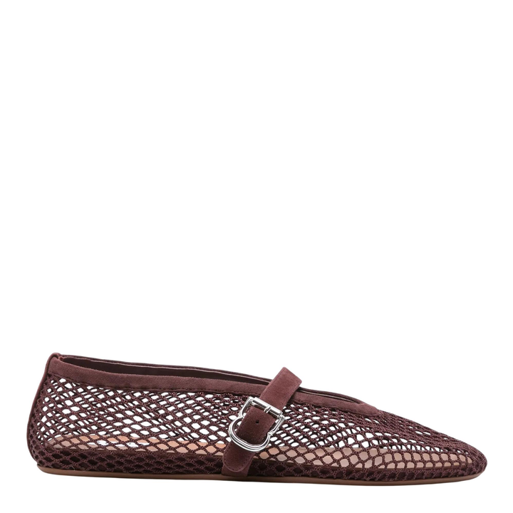 Ballet Flats Mesh Suede