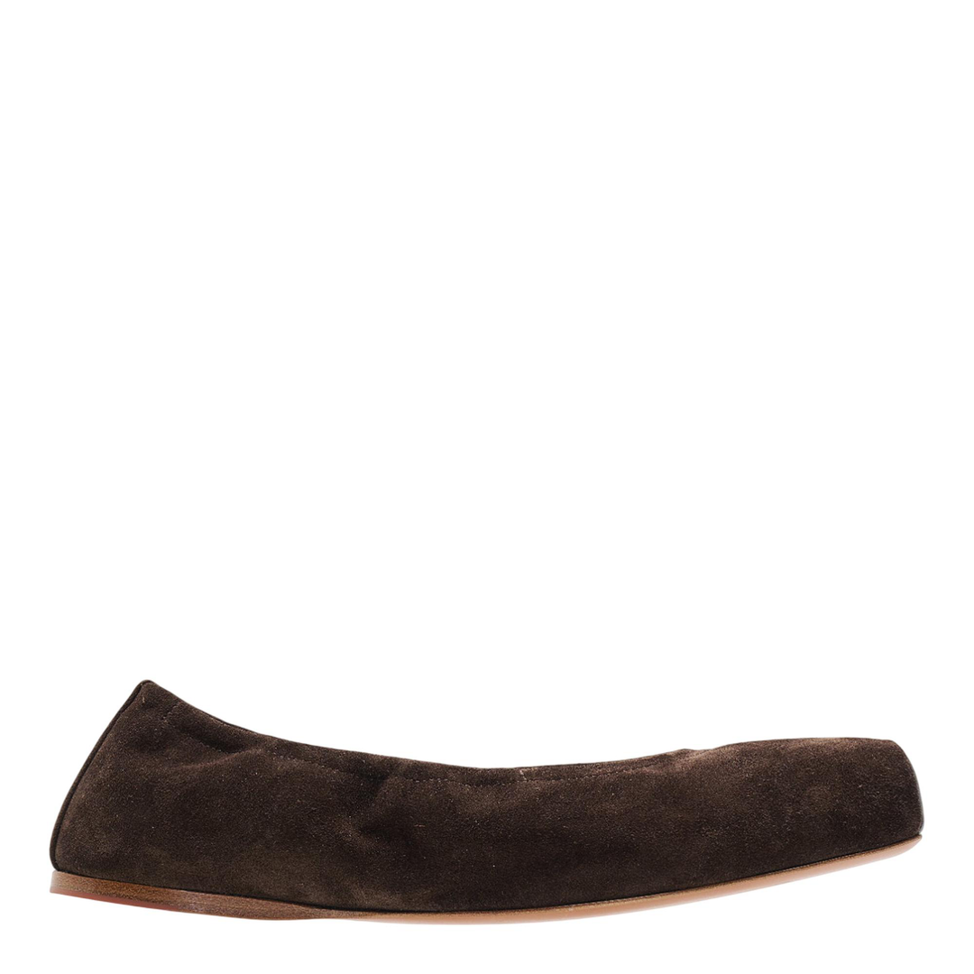 Ballet Flats Suede Calfskin Leather