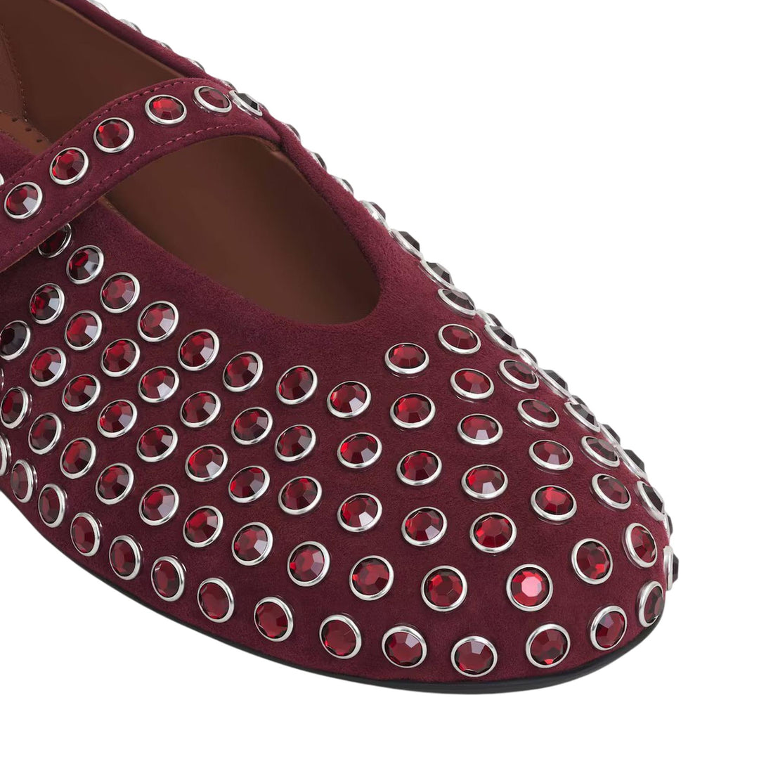 Club21 - ALAIA - Ballet Flats Suede - FLAT SHOES - Burgundy