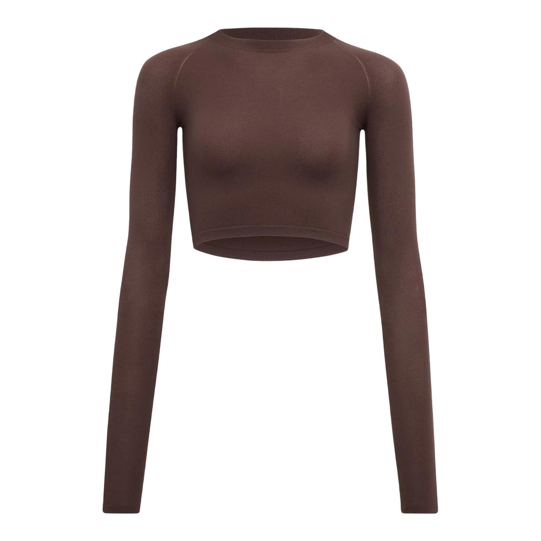 Club21 - ALAIA - Crop Top - TEES - Dark Brown