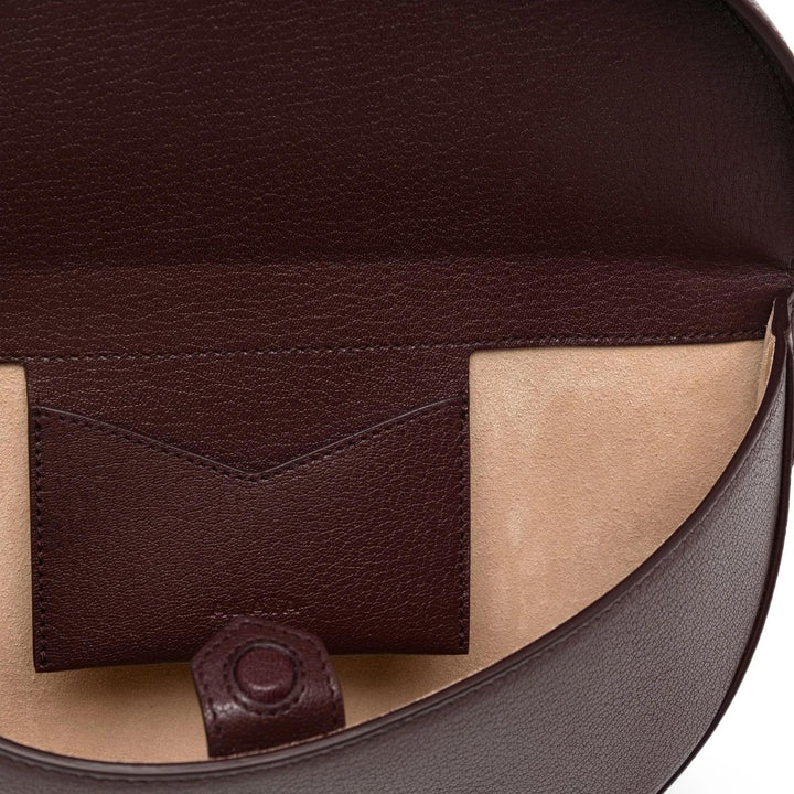 Club21 - ALAIA - Hip East West Bag Goatskin - HANDBAGS - Burgundy