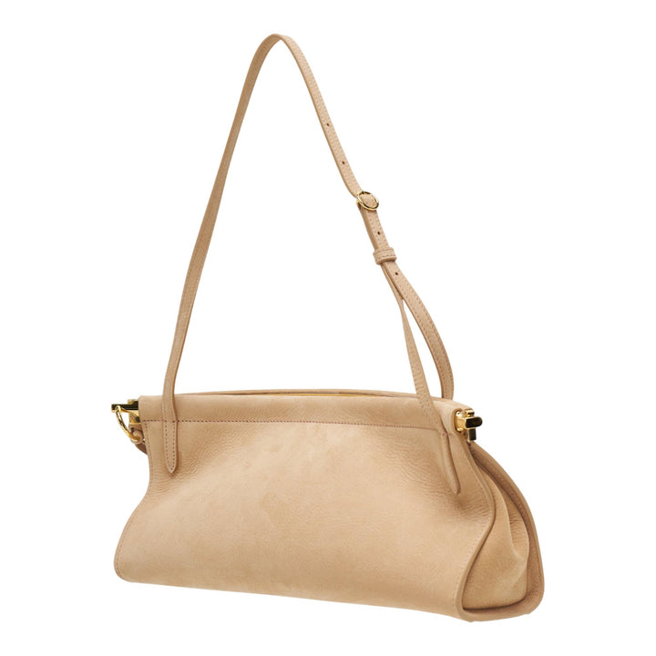 Club21 - ALAIA - Le Click East West Medium Bag Nubuck - HANDBAGS - Brown