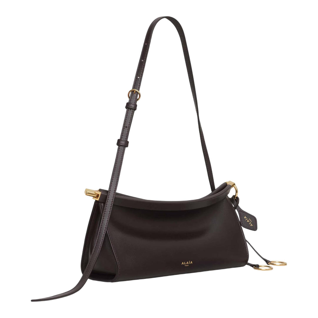 Club21 - ALAIA - Le Click East West Small Bag Leather - HANDBAGS - Brown