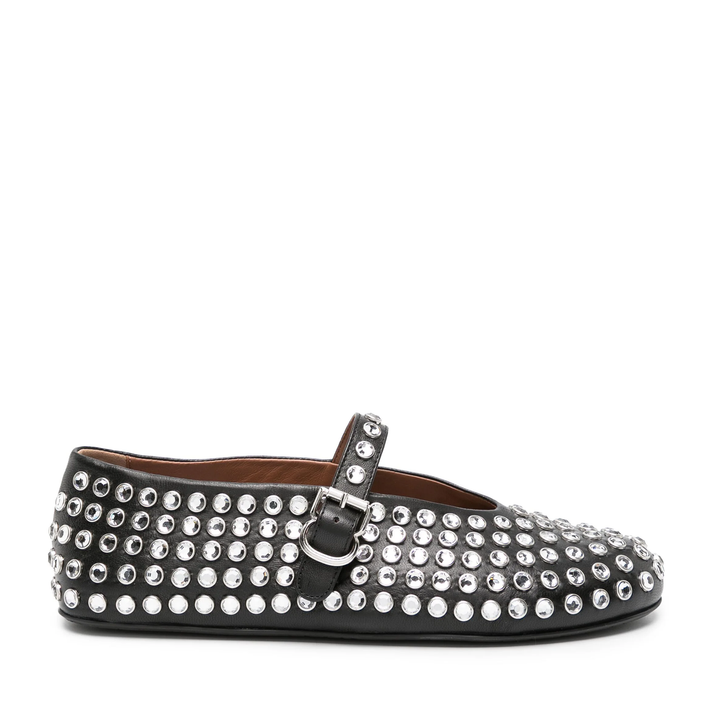 ALAIA_Strass_Lambskin_Ballet_Flats-Black