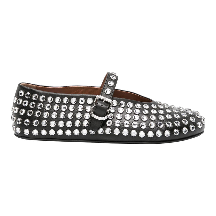 ALAIA_Strass_Lambskin_Ballet_Flats-Black