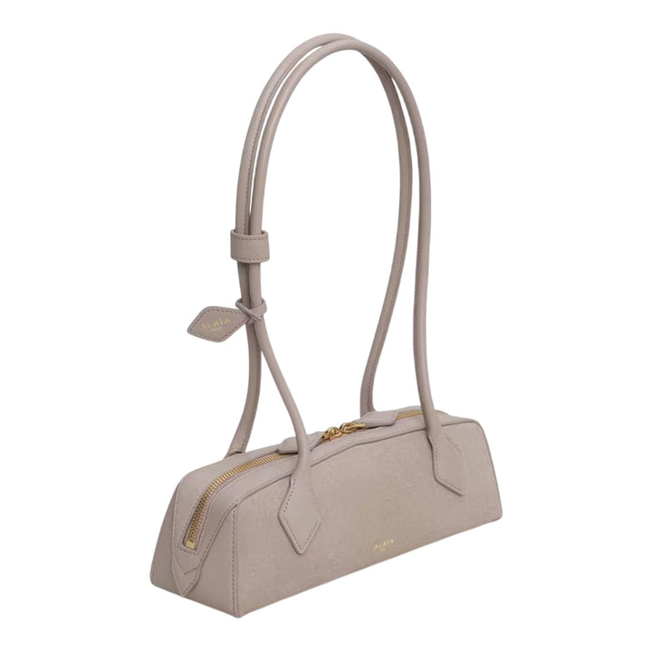 Club21 - ALAIA - Teckel Small Suede Goatskin And Shiny Goatskin Leather - HANDBAGS - Grey