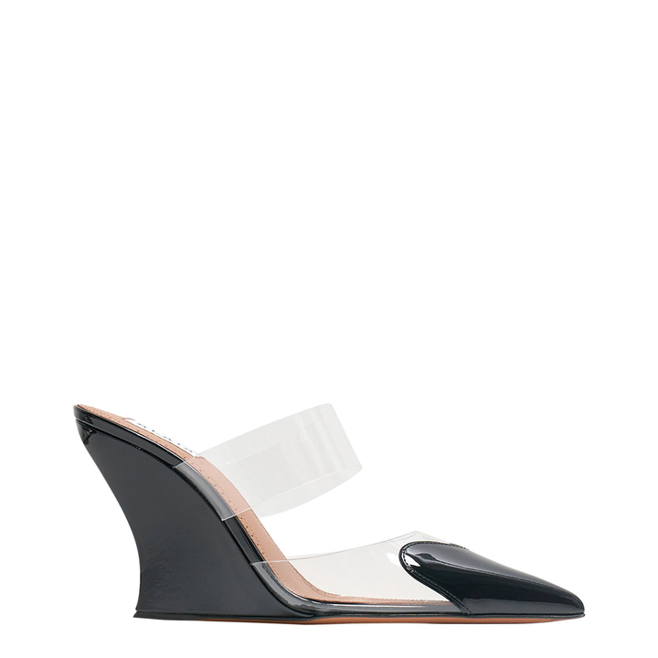 Wedge Mules 90 Patent Calfskin