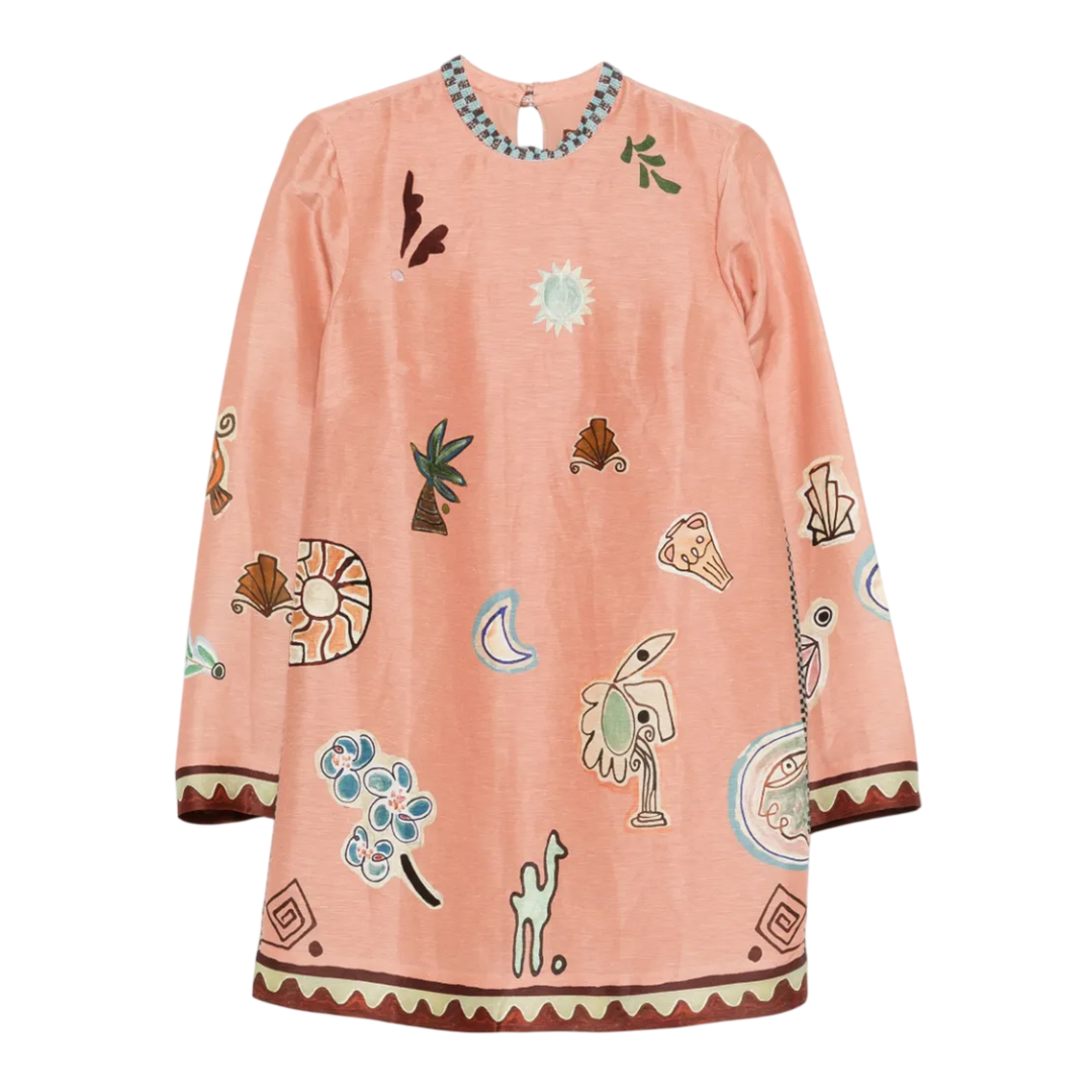 alemais pink mini dress Alemais Rosario Puff Sleeve Mini Dress Only - Pink
