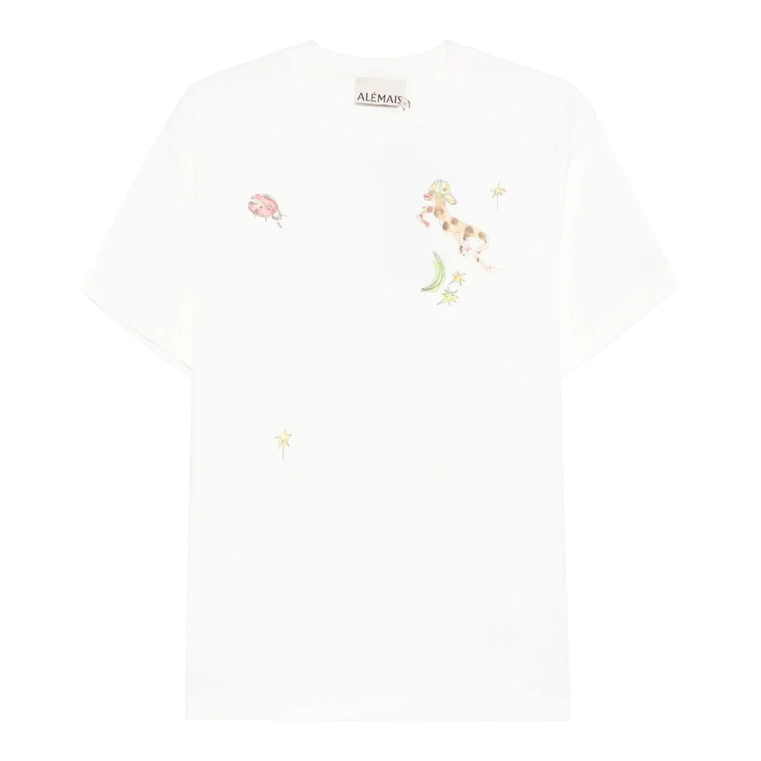 Club21 - ALEMAIS - Play Embroidered Tee - TEES - White