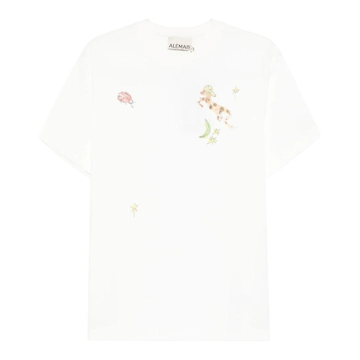 Club21 - ALEMAIS - Play Embroidered Tee - TEES - White