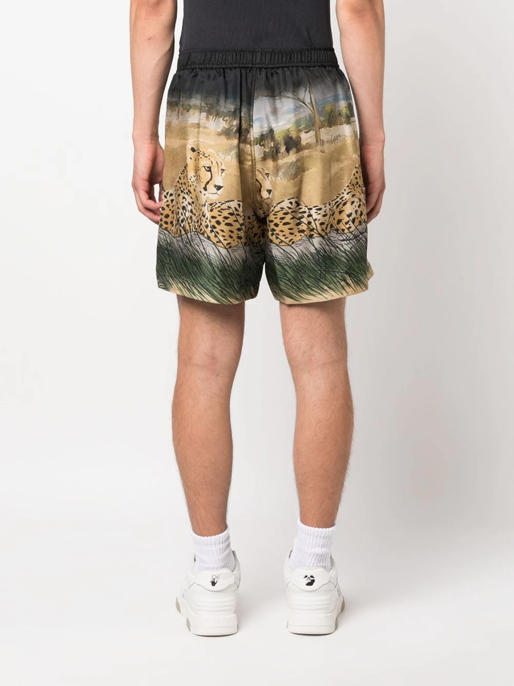 AMIRI Leopard Print Drawstring Short Multi 4