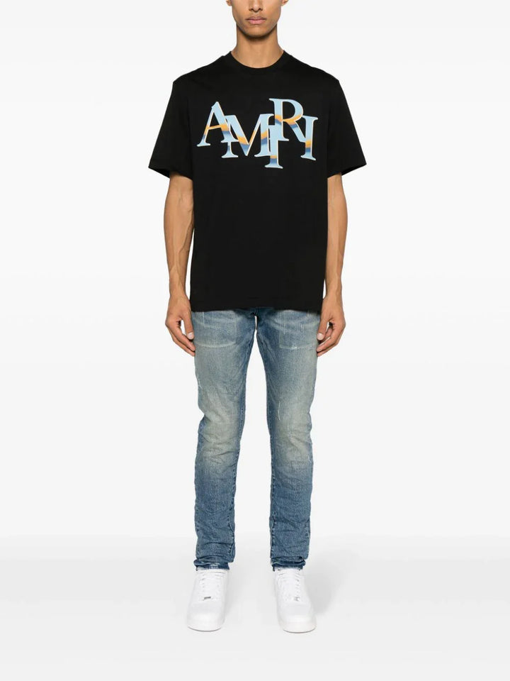 AMIRI-Staggered-Chrome-Tee-Black-2