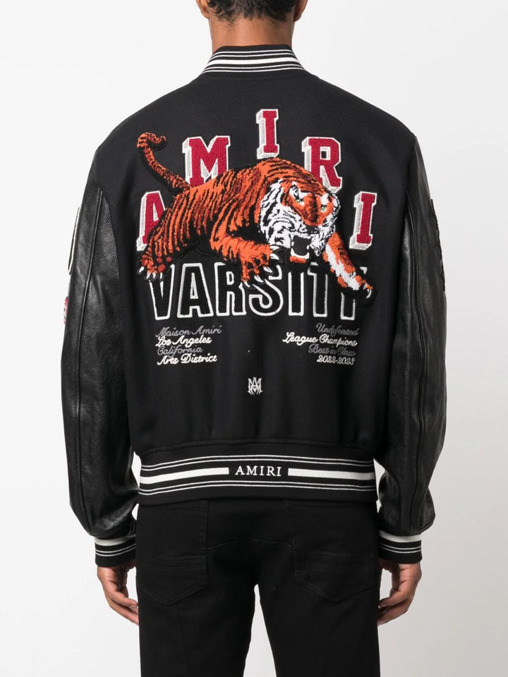 AMIRI Vintage Patch Varsity Bomber Blouson Black 4