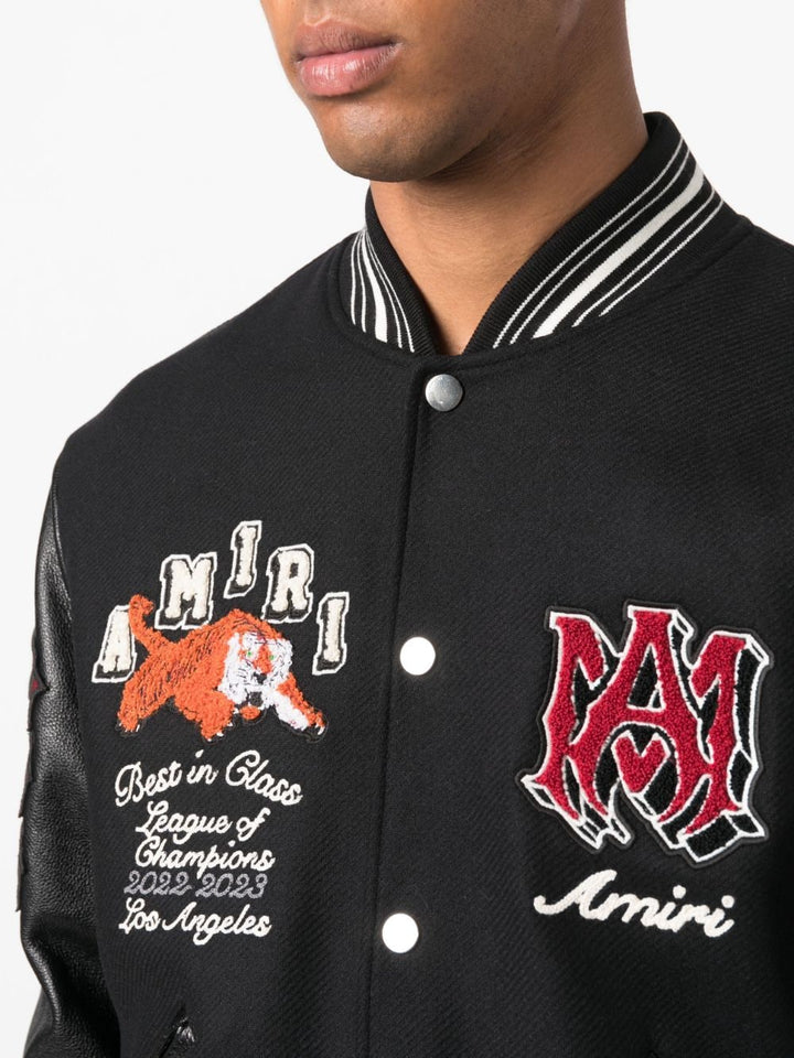 AMIRI Vintage Patch Varsity Bomber Blouson Black 5