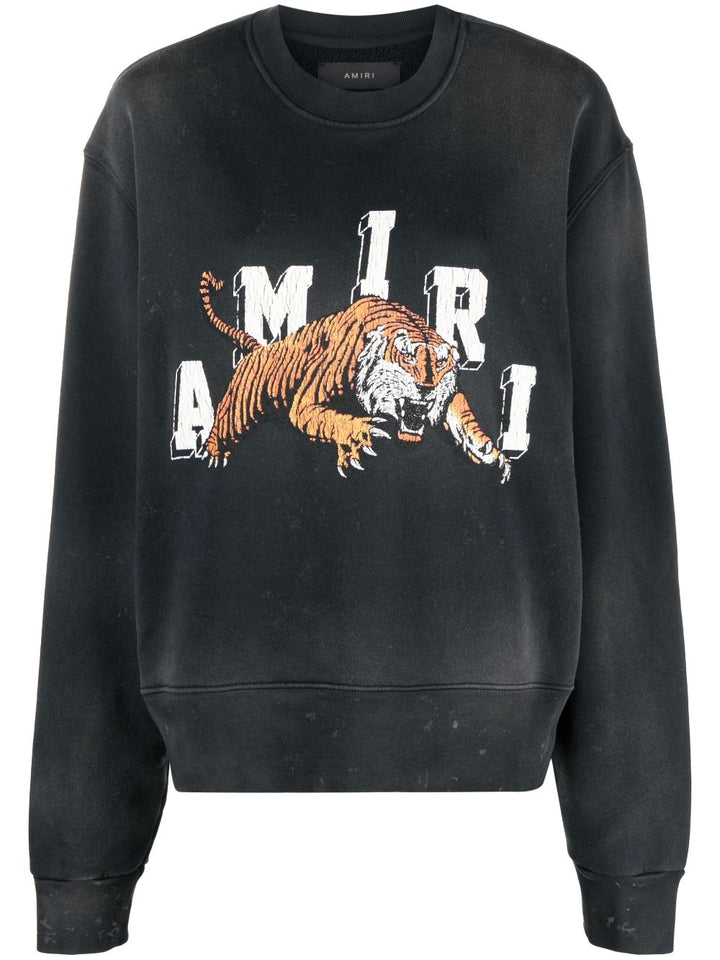 AMIRI Vintage Tiger Crewneck Sweatshirt Black 1