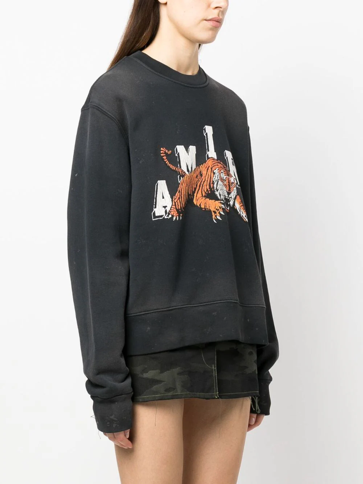 AMIRI Vintage Tiger Crewneck Sweatshirt Black 3