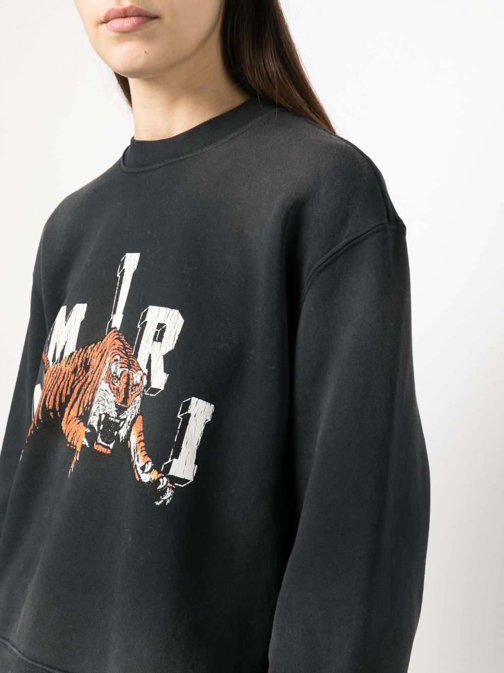 AMIRI Vintage Tiger Crewneck Sweatshirt Black 5