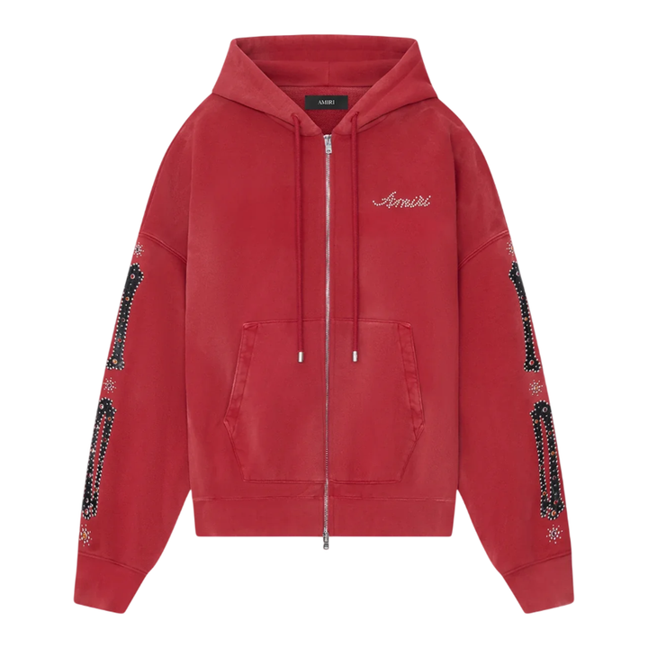 AMIRI Bones Studded Zip Hoodie