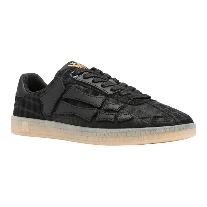 Club21 - AMIRI - Croc Debossed Pacific Bones Sneakers - SNEAKERS - Black