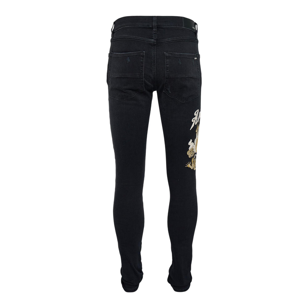 Club21 - AMIRI - Dragon Repair Slim Jean - JEANS - Black
