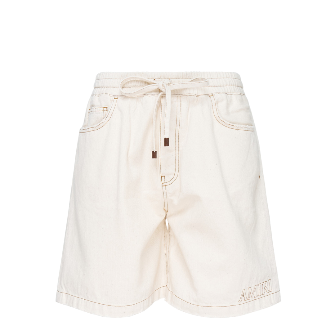 Drawstring Denim Shorts