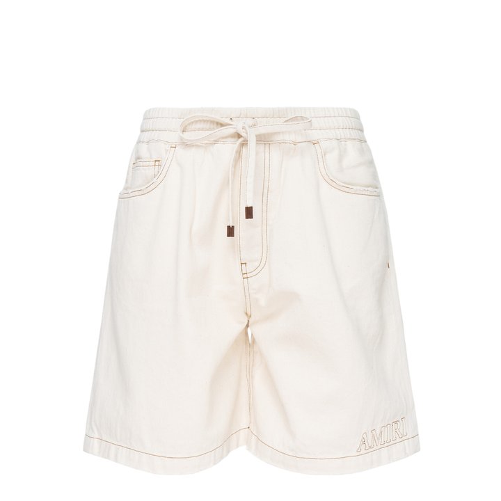 Drawstring Denim Shorts