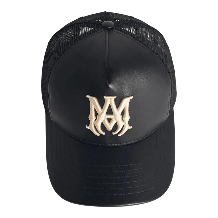 Club21 - AMIRI - Leather MA Trucker Hat - HATS - Black