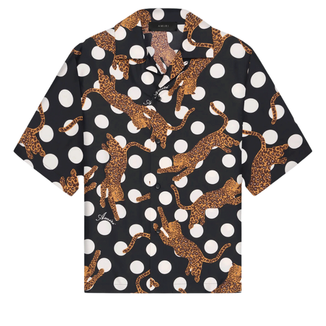 Leopard Polka Dots Bowling Shirt