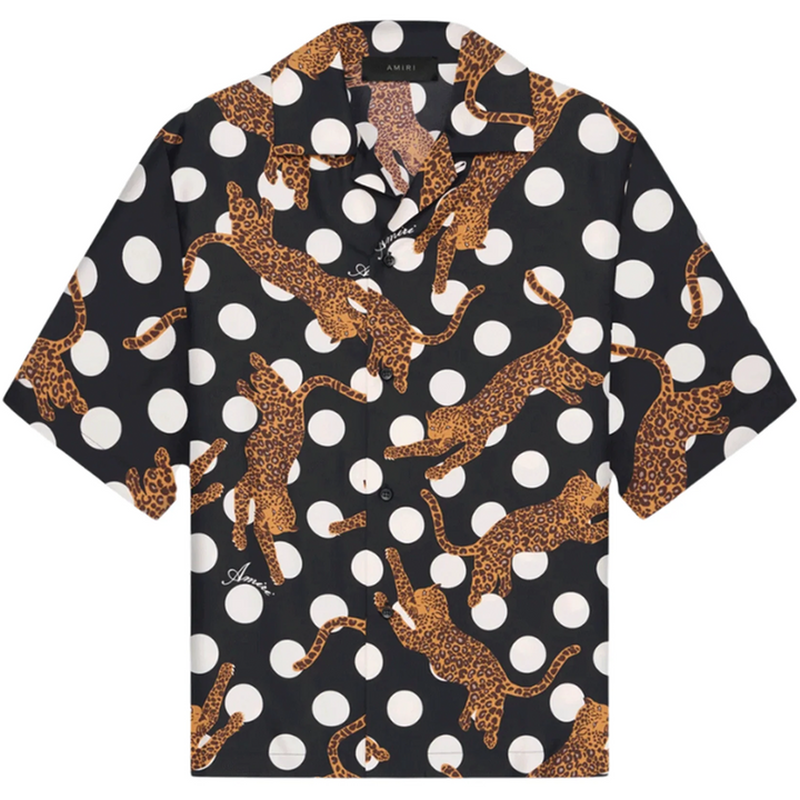 Leopard Polka Dots Bowling Shirt