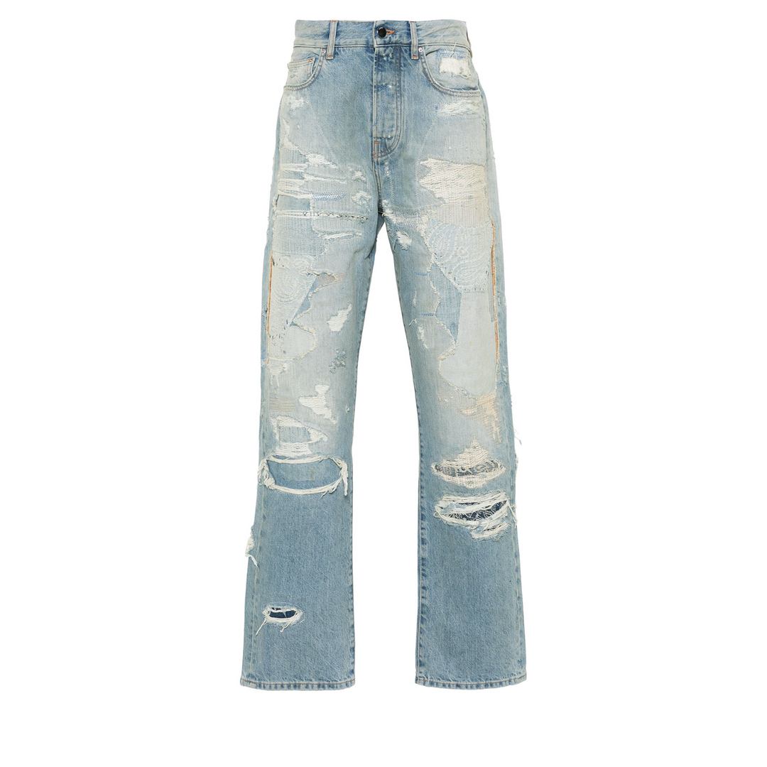 Repaired Straight Jeans