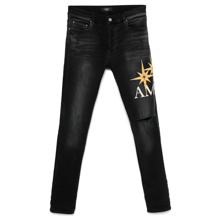 AMIRI_Starburst_Applique_Skinny_Jean_Black