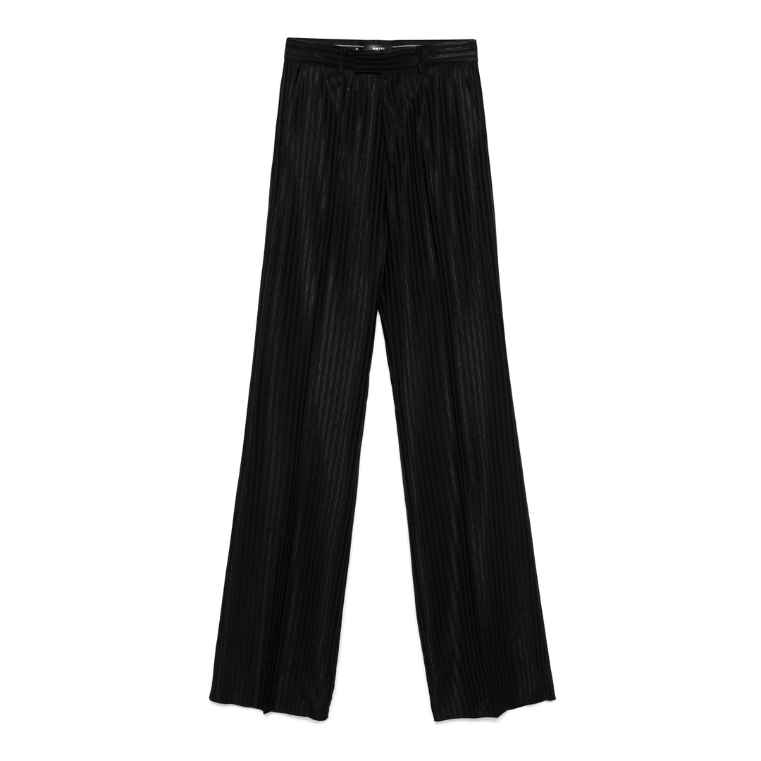 Striped Creased Flare Pants