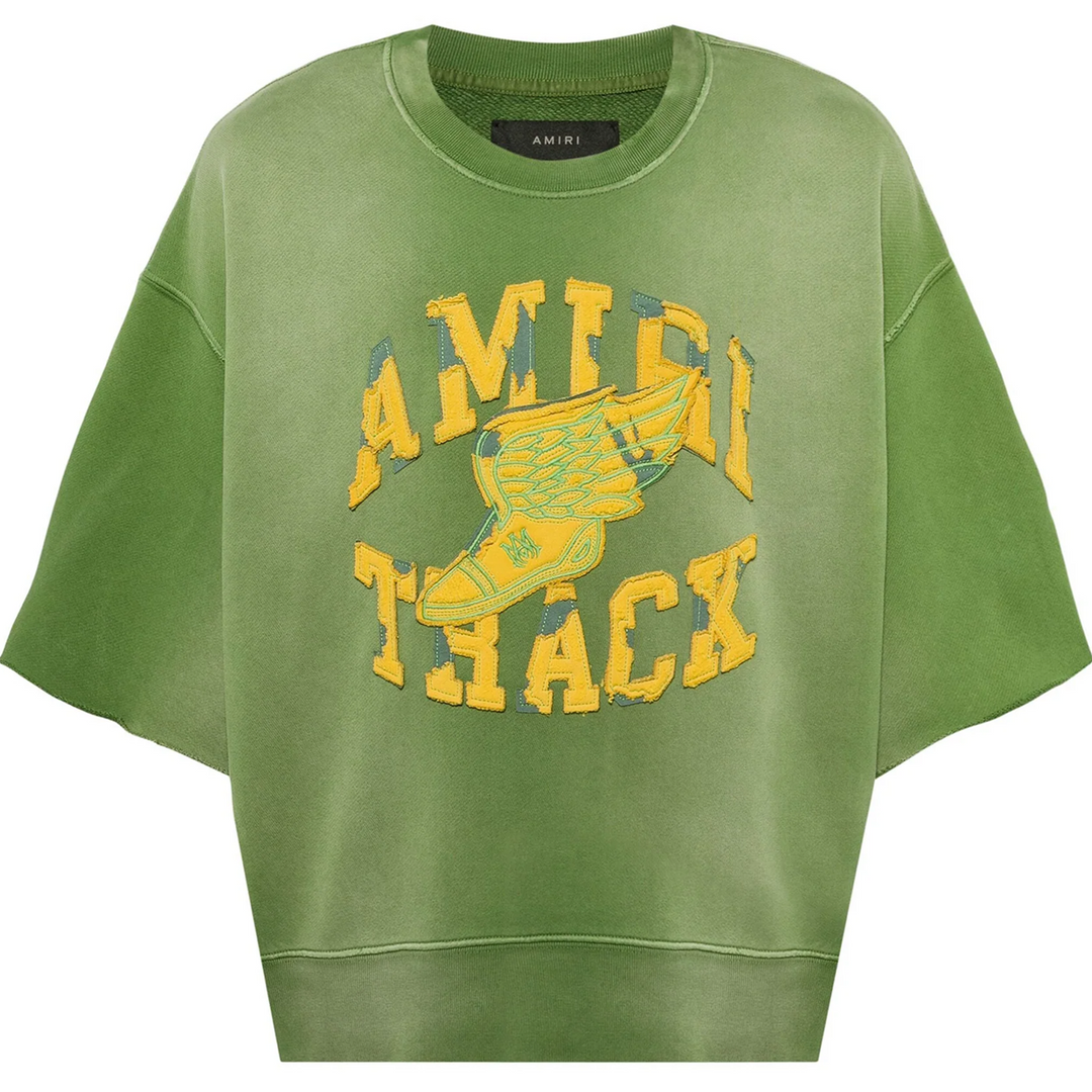 Track Cut Off Crewneck Sweatshirt