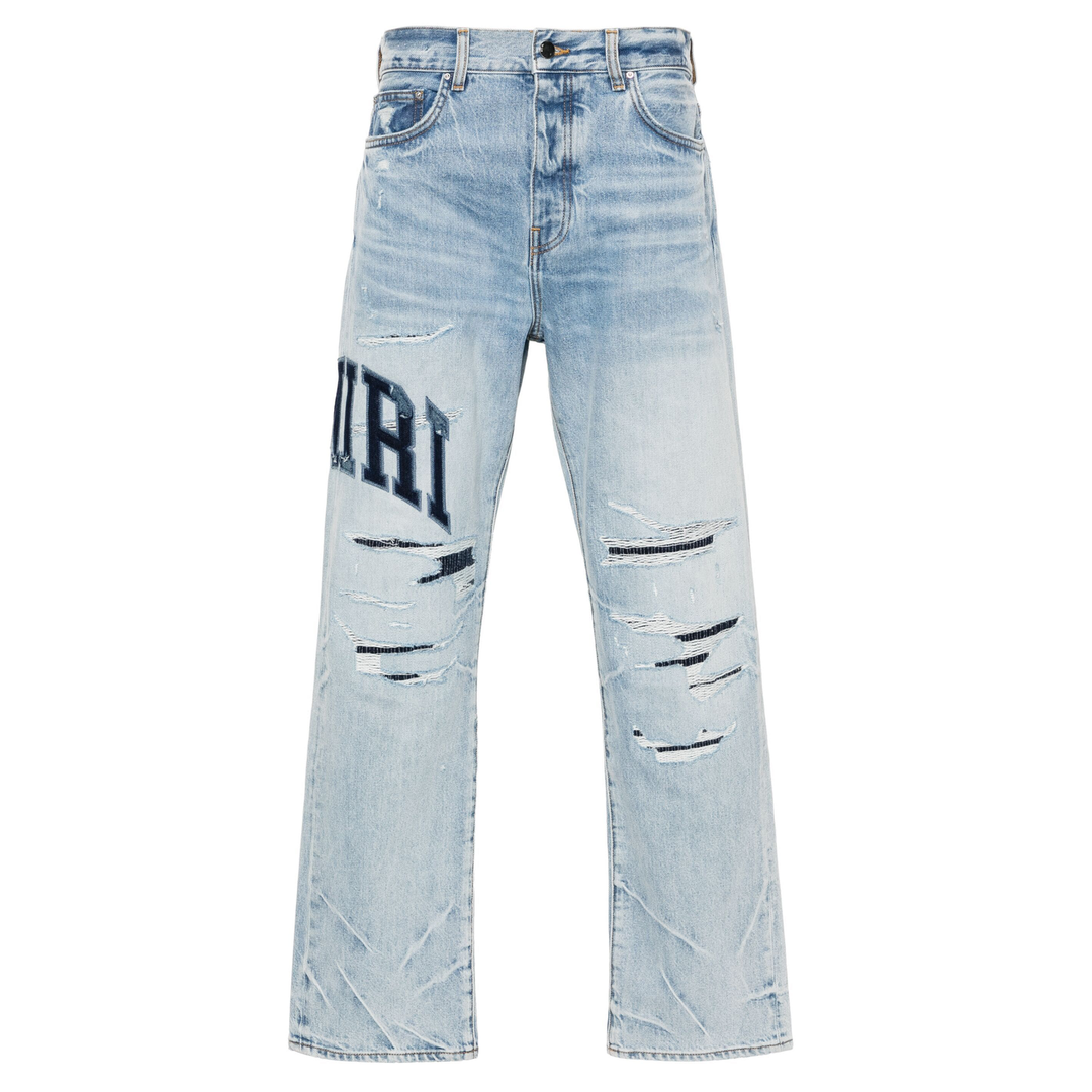 AMIRI_Varsity_Logo_Repair_Straight_Jeans_Indigo