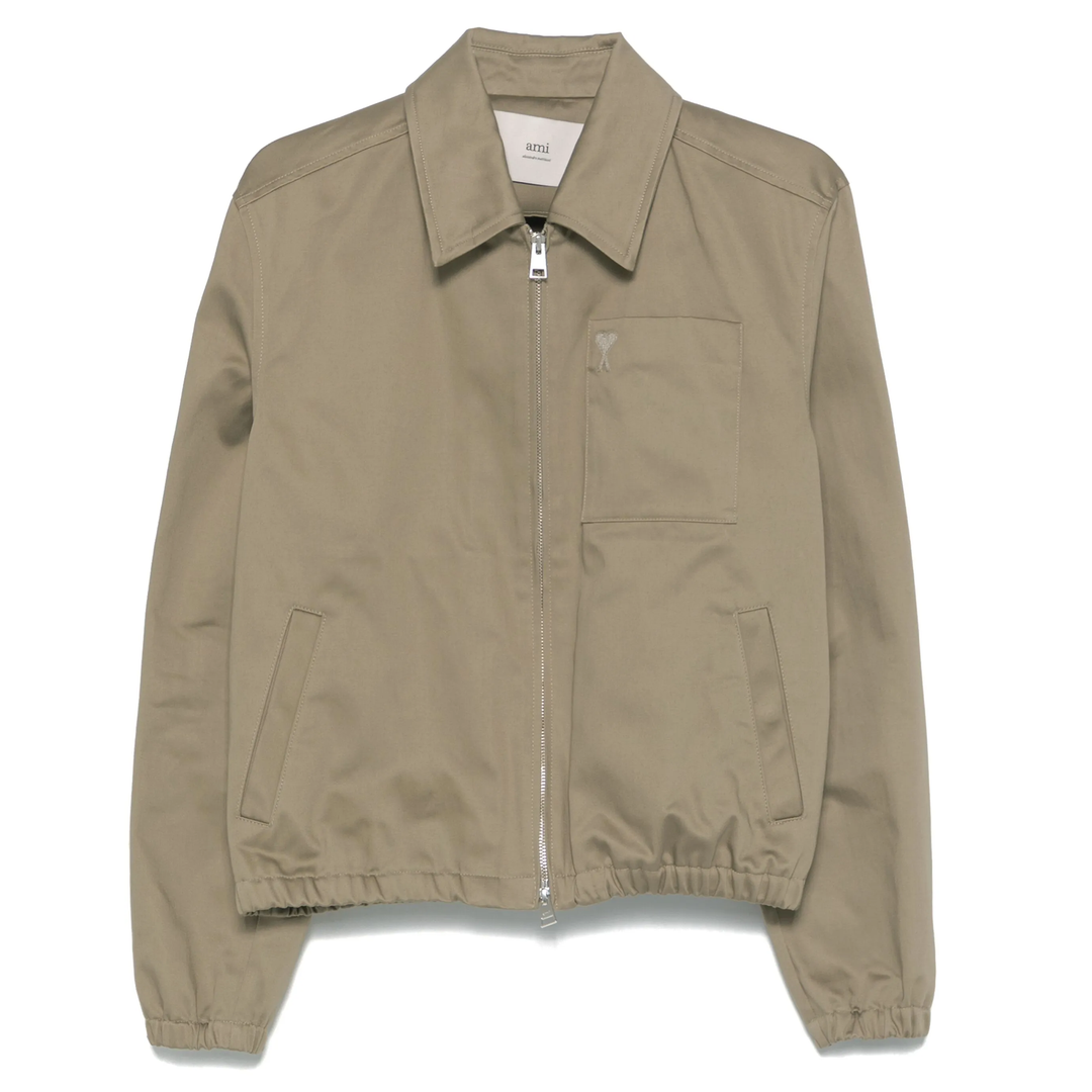 AMI_ADC_Zipped_Jacket_Green