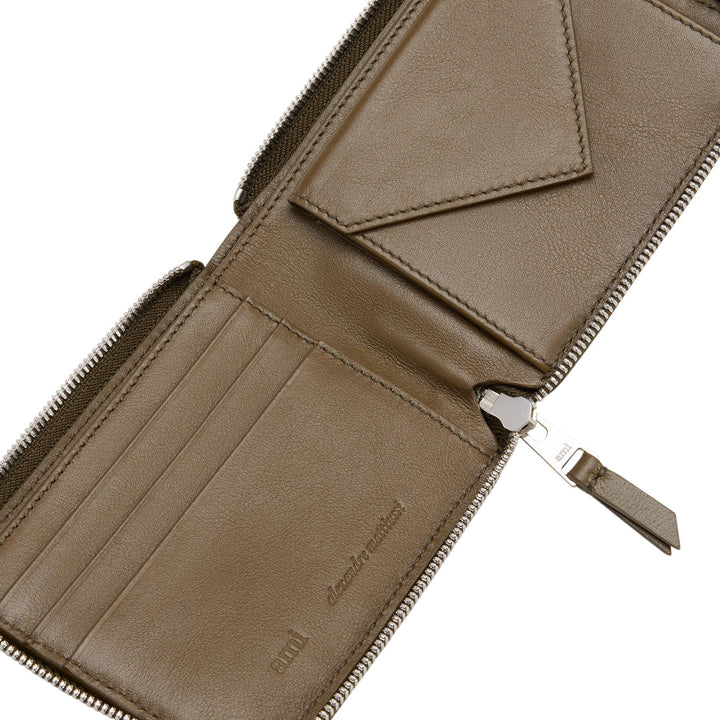 Club21 - AMI - Ami De Coeur Compact Wallet - COIN WALLETS - Olive
