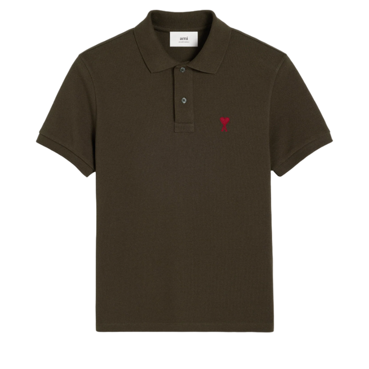 AMI_Ami_De_Coeur_Polo_Shirt-Brown