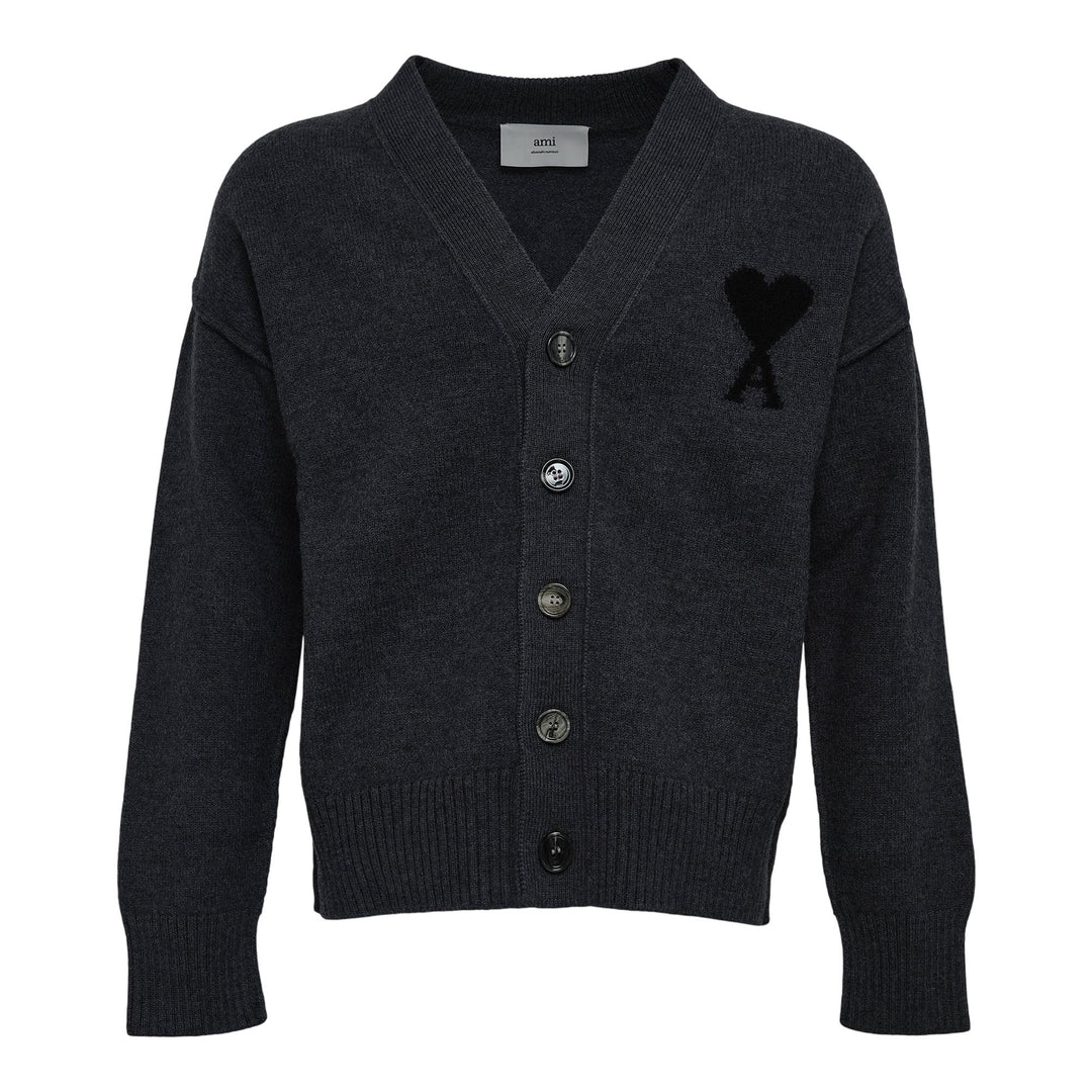 Club21 - AMI - Black ADC Cardigan - CARDIGANS - Grey