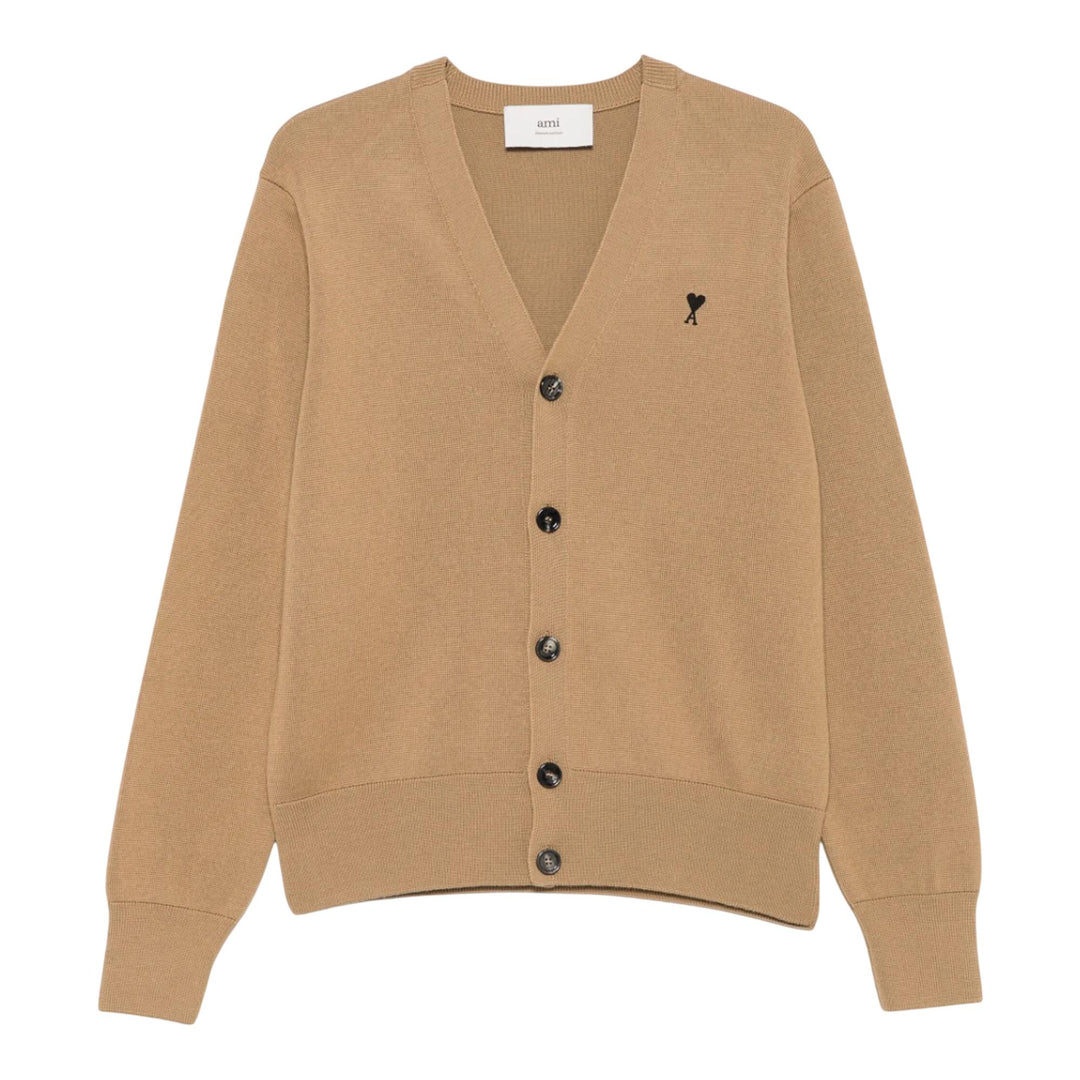 Club21 - AMI - Cardigan With ADC - CARDIGANS - Brown