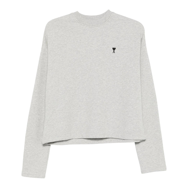 Club21 - AMI - Cotton ADC Sweatshirt - SWEATERS - Light Grey