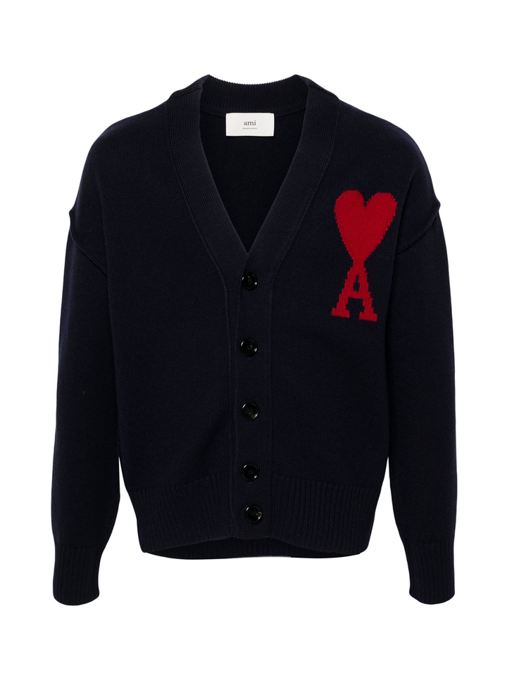 AMI_Red_AMI_de_Coeur_Cardigan-Navy