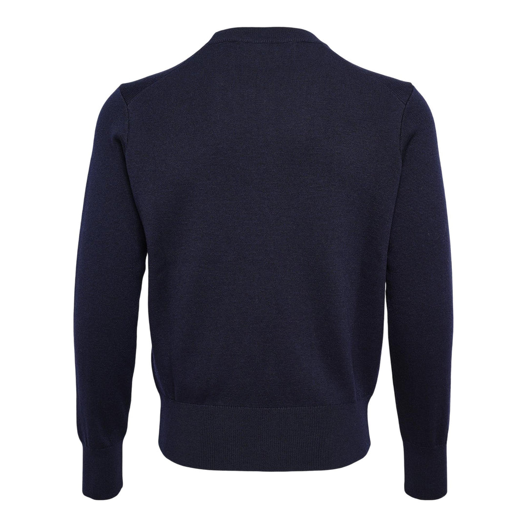 Club21 - AMI - Red Adc Sweater - KNIT TOPS - Navy